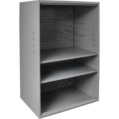 Armoire d'entreposage de produits abrasifs avec panneau perfor&eacute;, Acier, 19-7/8" x 14-1/4" x 32-3/4", Gris Absolute Business Supply