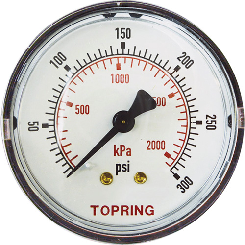 Manom&egrave;tre de rechange,  2", 0 - 175 psi, Fixation arri&egrave;re, Analogique Absolute Business Supply