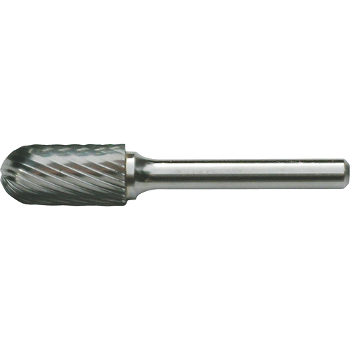 CLEVELAND Solid Carbide Burrs - Cylinder Shape with Ball Nose, SC-41, 3/32" Dia., 7/16" Depth of Cut Absolute Business Supply
