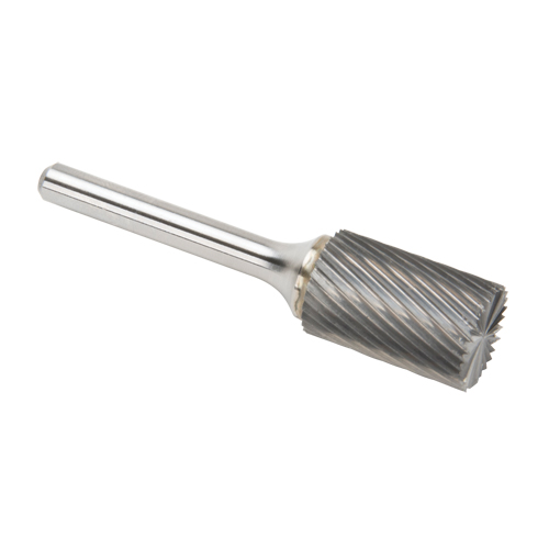 CLEVELAND Solid Carbide Burrs - Cylinder Shape with End Cut, SB-6, 3/5" Dia., 1/4" Shank, 24.4 mm Depth of Cut Absolute Business Supply