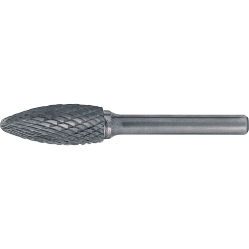 Fraises au carbure solide - Forme de flamme CLEVELAND, 1/2" dia., 1/4" Tige Absolute Business Supply