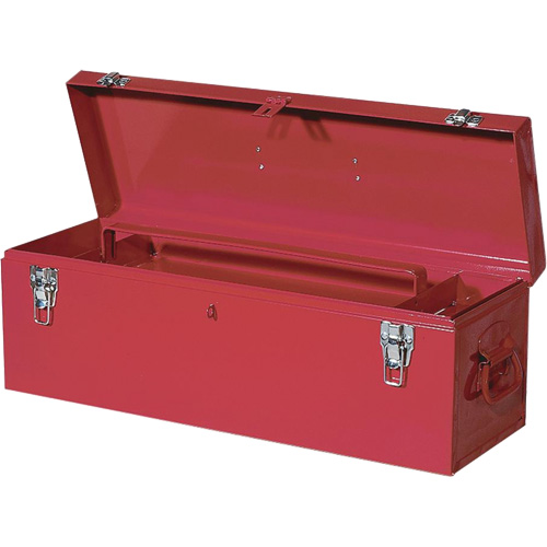 TB26 Boîte en acier pour outils manuels, 8-3/4" P x 26" la x 9-3/8" h, Rouge Absolute Business Supply
