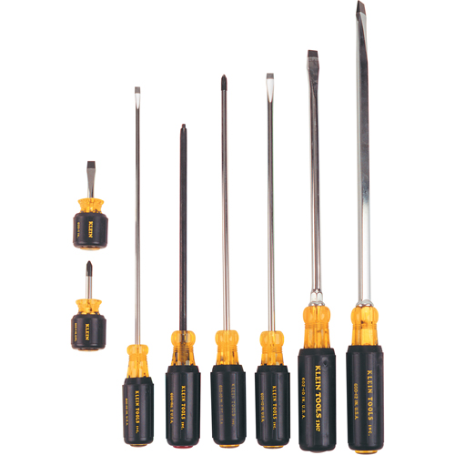 Long & Short Cushion-Grip Screwdriver Set, 8 Pcs. Absolute Business Supply