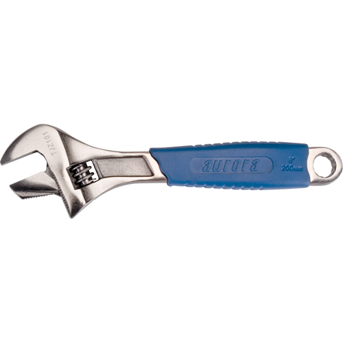 Adjustable Wrench, 8" L, 1-1/4" Max Width, Black Absolute Business Supply