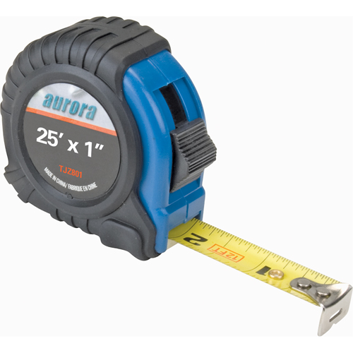 Ruban &agrave; mesurer, 1" x 25', Marques de goujon po/pi Absolute Business Supply