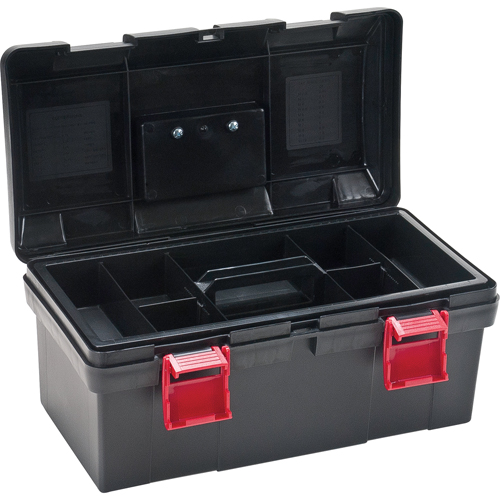Heavy-Duty Tool Box, 17-1/2" W x 9-1/2" D x 8" H, Black Absolute Business Supply