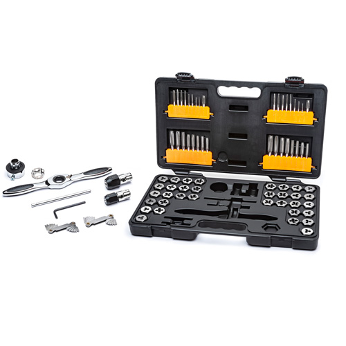 SAE/Metric Ratcheting Tap & Die Set, 77 Pieces Absolute Business Supply