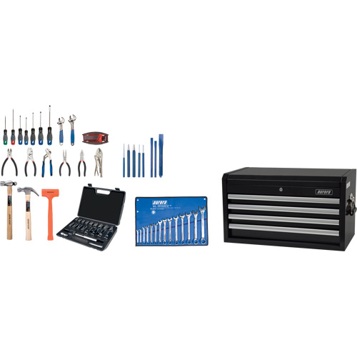 Ensemble d'outils de d&eacute;part avec coffre en acier, 70 morceaux Absolute Business Supply
