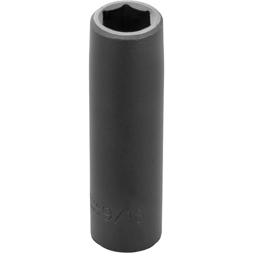 Socket, Impact, 9/16", 1/2" Drive, 6 Points, Deep Absolute Business Supply
