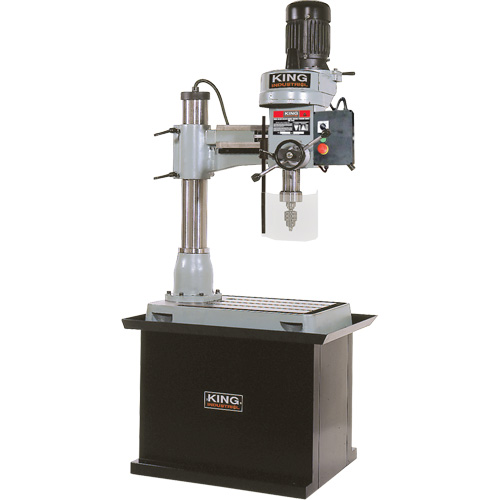 Radial Drilling Machine with Stand, 1/2" Chuck, 5 Speed(s), 19-5/8" W x 21-5/8" L, #3 Morse Absolute Business Supply