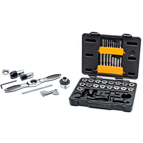 SAE Ratcheting Tap & Die Set, 42 Pieces Absolute Business Supply