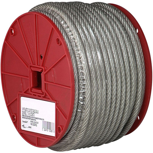 Wire Cable, 200' (60.96 m) x 1/4", 1400 lbs. (0.7 tons), Vinyl Coated Absolute Business Supply