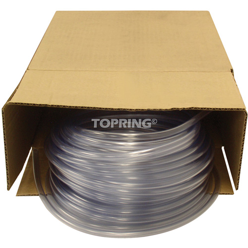 Tubing, Air/Water, 0.625" OD x 100' L, PVC, Clear, 30 PSI @ 20°C Absolute Business Supply
