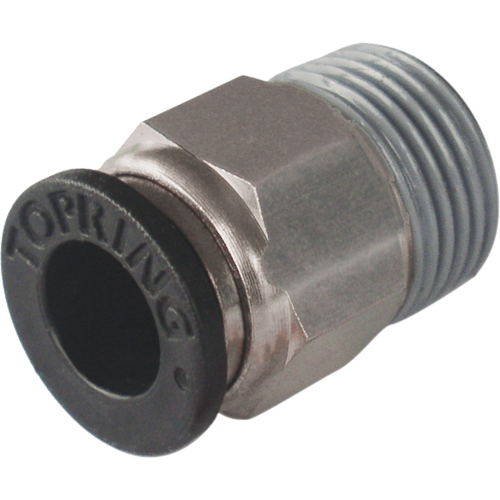 Maxfit Male Threaded Straight Connector Fitting, 1/4" Dia, Polymer Absolute Business Supply