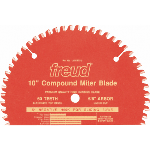 Lames de scie industrielle TCS &agrave; onglets avec glissi&egrave;re, 10", 60 dents, Pour Bois Absolute Business Supply