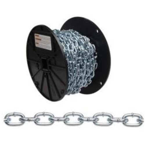 Chaîne torsad&eacute;e, Acier &agrave; faible teneur en carbone, #4 x 100' (30,4 m) l, Charge d'utilisation 215 lb (0,1075 tonne) Absolute Business Supply