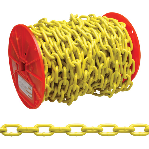 Proof Coil Chain, Low Carbon Steel, 3/16" x 100' (30.4 m) L, Grade 30, 800 lbs. (0.4 tons) Load Capacity Absolute Business Supply