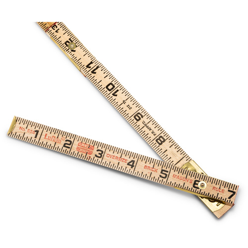 R&egrave;gle de maçon surdimensionn&eacute; Red End, 6' lo, Bois, Graduations de 1/16" Absolute Business Supply