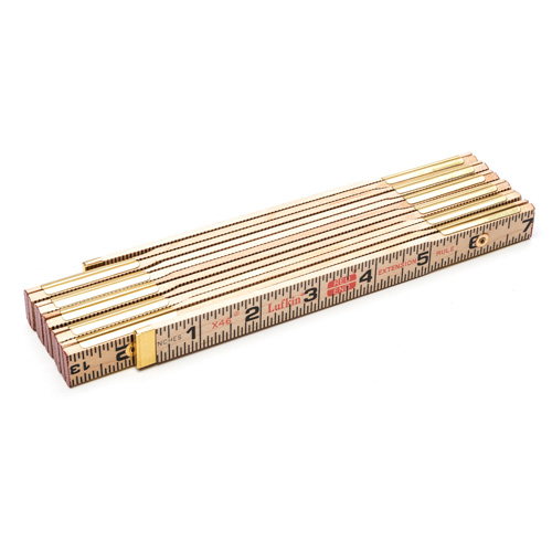 R&egrave;gle pliante, 6' lo, Bois, Graduations de 1/16" Absolute Business Supply