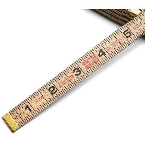 R&egrave;gle pliante, 6' lo, Bois, Graduations de 1/16" Absolute Business Supply
