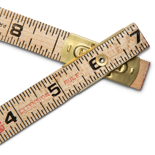 R&egrave;gle pliante, 6' lo, Bois, Graduations de 1/16" Absolute Business Supply