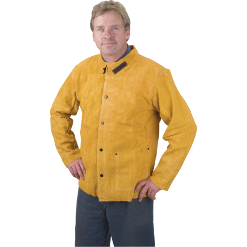 Welding Jacket, Leather, 3X-Large, Golden Brown Absolute Business Supply
