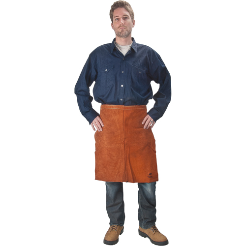 Tablier en cuir, Taille, 24" lo, Lava Brown Absolute Business Supply