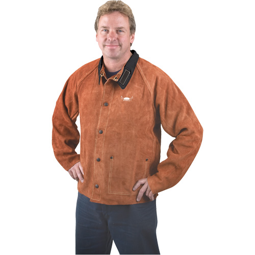 Veste de soudage, Cuir, 4T-Grand, Lava Brown Absolute Business Supply