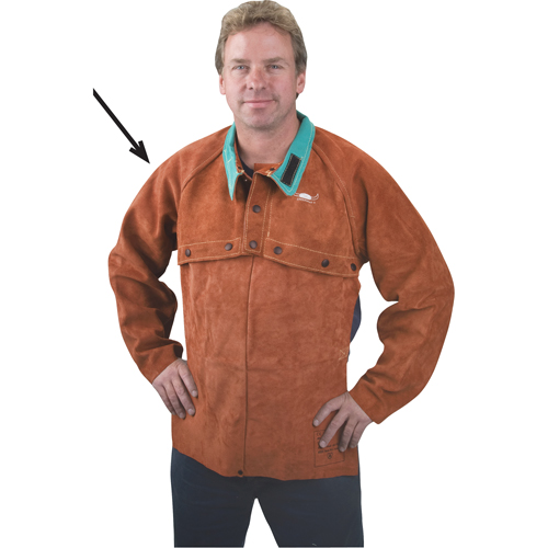 Plastrons &agrave; manches en cuir, Moyen, Lava Brown Absolute Business Supply