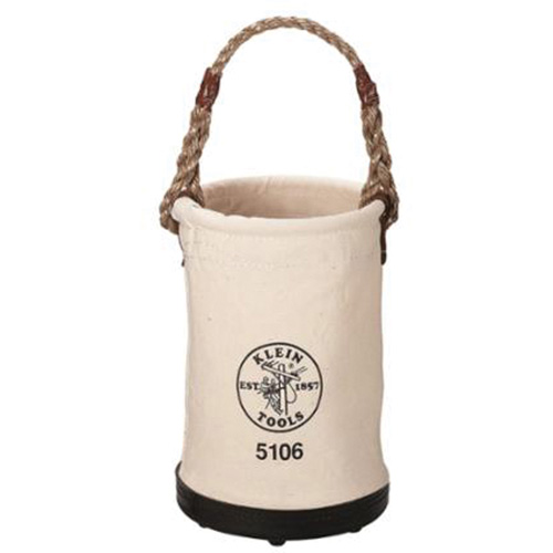 Seau &agrave; paroi droite, 14" h, Toile, Beige Absolute Business Supply