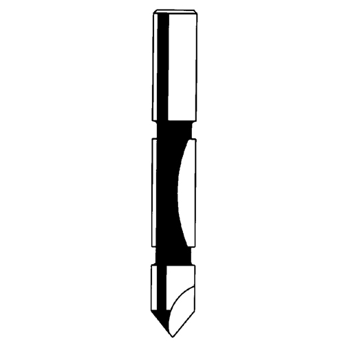 Fraise - foret guide pour panneau, 1/4" dia, 3/4" ha, 2-1/4" lo, 1/4" Manche Absolute Business Supply
