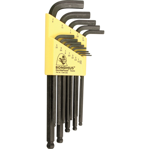 Balldrive L-Style Hex Key Set, 13 Pcs. Absolute Business Supply
