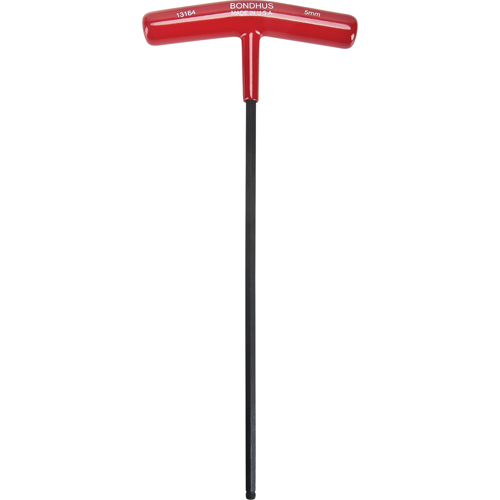 Cl&eacute; hexagonale individuelle m&eacute;trique, embout Sph&eacute;rique, 5 mm x 9,7" lo, Poign&eacute;e en T Absolute Business Supply