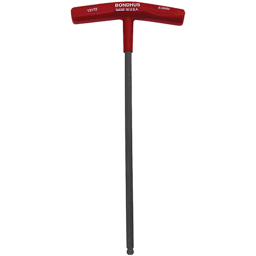 Individual Hex Keys - Metric, Ball End, 6 mm x 10.5" L, T Handle Absolute Business Supply