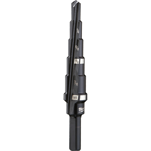 Foret &eacute;tag&eacute; no 2, 3/16" - 1/2", Incr&eacute;ments de 1/16", Acier rapide Absolute Business Supply