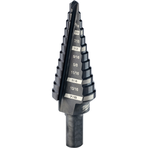 Foret &eacute;tag&eacute; no 4, 3/16" - 7/8", Incr&eacute;ments de 1/16", Acier rapide Absolute Business Supply