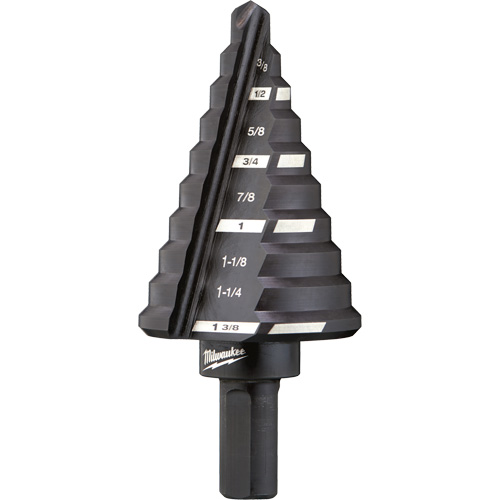 Foret &eacute;tag&eacute; no 5, 1/4" - 1-3/8", Incr&eacute;ments de 1/8", Acier rapide Absolute Business Supply