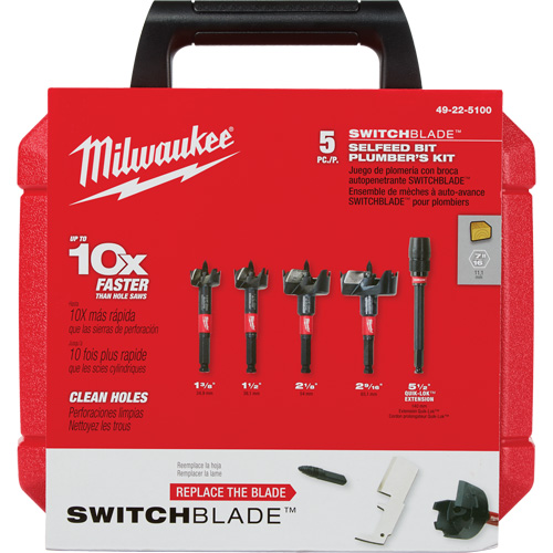 Jeu de forets autoaliment&eacute;s pour plombier Switchblade Absolute Business Supply
