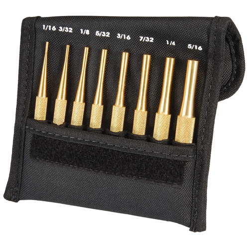 Brass Drive Pin Punch Set, 8 Pieces Absolute Business Supply