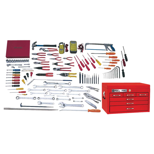 Ensemble pour maître-&eacute;lectricien avec coffre sup&eacute;rieur, 114 morceaux Absolute Business Supply