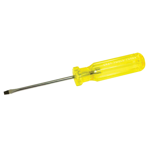 Slotted Screwdriver, 3/16", 8-1/4" L, Plastic Handle Absolute Business Supply