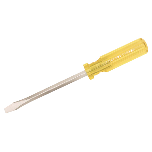 Slotted Screwdriver, 1/4", 6-3/4" L, Plastic Handle Absolute Business Supply