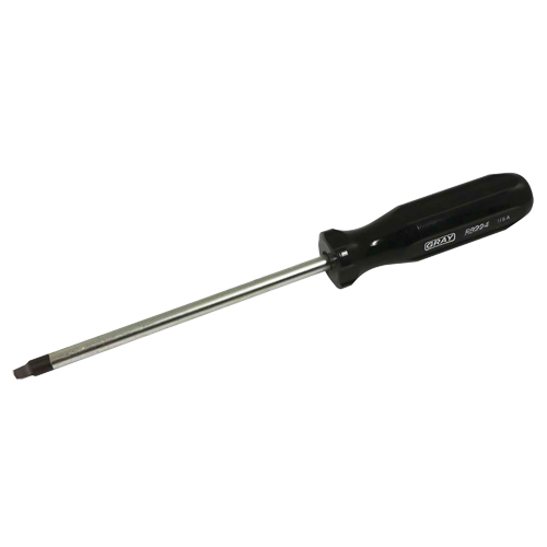 Square Screwdriver, #4 Tip, Round, 9-3/4" L, Plastic Handle Absolute Business Supply
