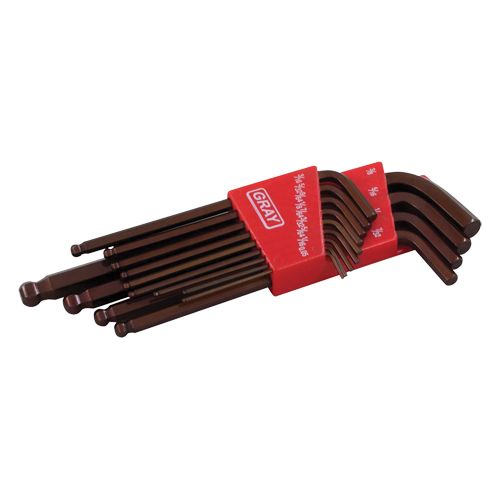 Long Arm Ball Hex Key Set, 13 Pcs., Imperial Absolute Business Supply