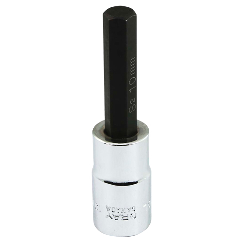 Bit Socket, Hex, 10 mm x 81 mm L, 1/2" Square Drive Drive Absolute Business Supply