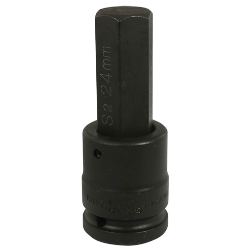 Bit Impact Socket, Hex, 24 mm x 3/4" Drive Absolute Business Supply