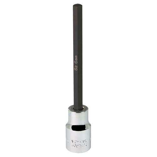 Extra Long Bit  Socket, 6 mm x 4" L, 3/8" Drive Absolute Business Supply