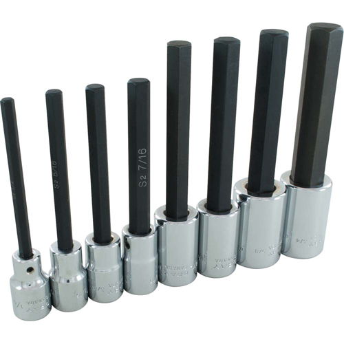 Jeu de douilles &agrave; t&ecirc;te hexagonale, Hexagonale, Prise 1/2", 8 mrcx Absolute Business Supply