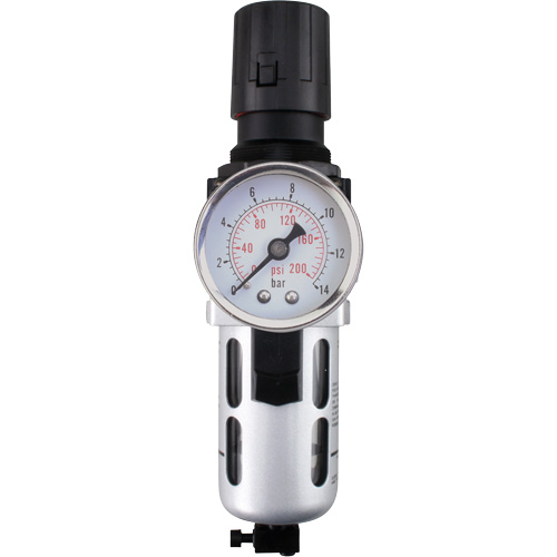 Modular Air Filter/Regulator (Gauge Included), 1/2" NPT, 145 PSI, 1.5 fl. Oz. Capacity Absolute Business Supply