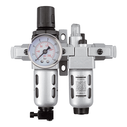 Filtre/r&eacute;gulateur et lubrificateur d'air modulaire (manom&egrave;tre compris), 1/4" NPT Absolute Business Supply